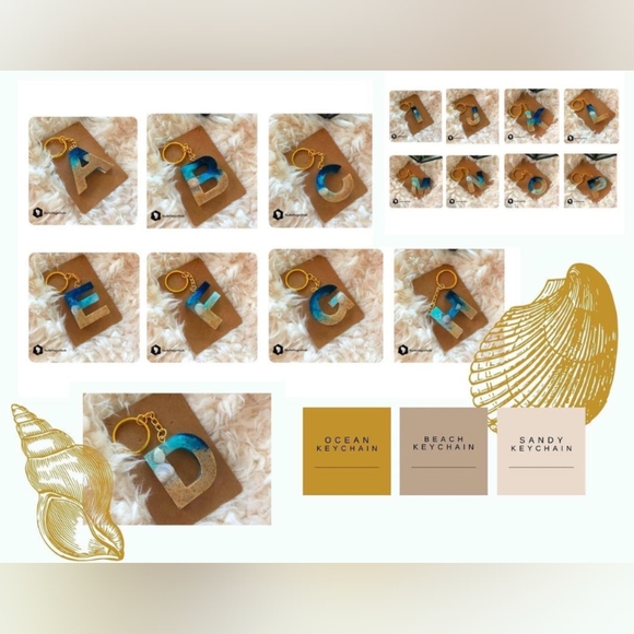 🌼 3 For 15 🌼 Resin Keychain - Letter B - Handmade - Picture 2 of 2